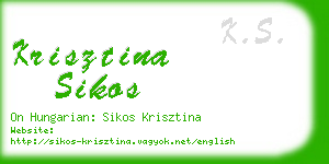 krisztina sikos business card